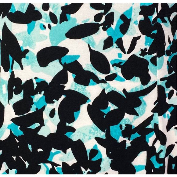 Larry Levine Blue Patterned Midi Dress - Size Medium - Picture 2 of 6